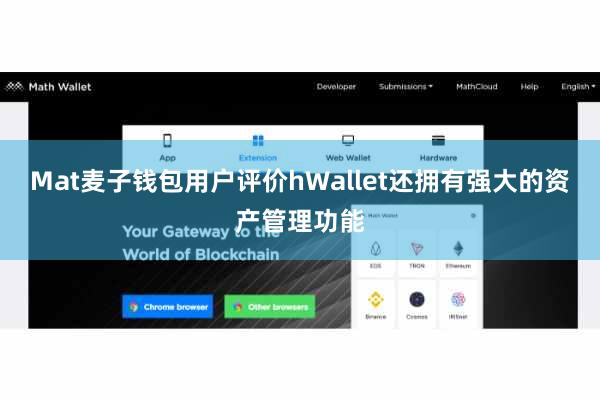 Mat麦子钱包用户评价hWallet还拥有强大的资产管理功能