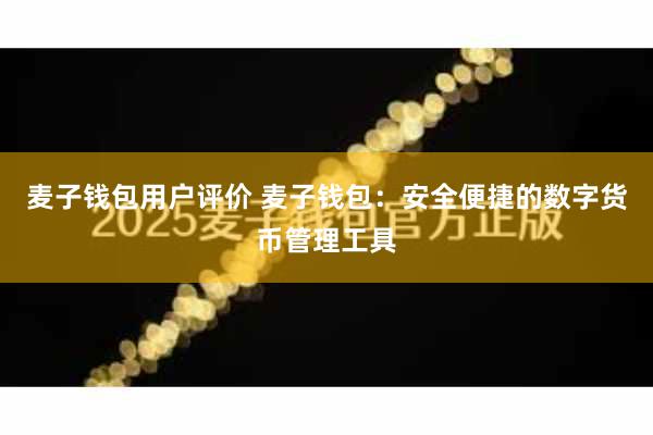 麦子钱包用户评价 麦子钱包：安全便捷的数字货币管理工具