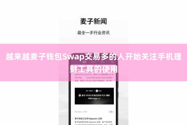 越来越麦子钱包Swap交易多的人开始关注手机理财工具的使用