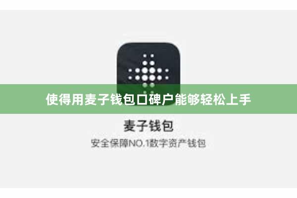 使得用麦子钱包口碑户能够轻松上手