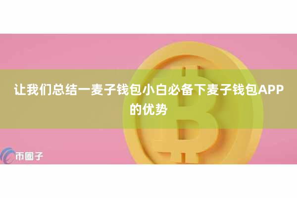 让我们总结一麦子钱包小白必备下麦子钱包APP的优势