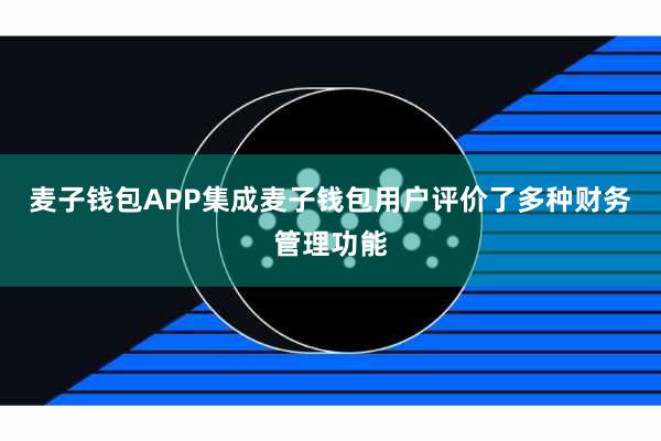 麦子钱包APP集成麦子钱包用户评价了多种财务管理功能
